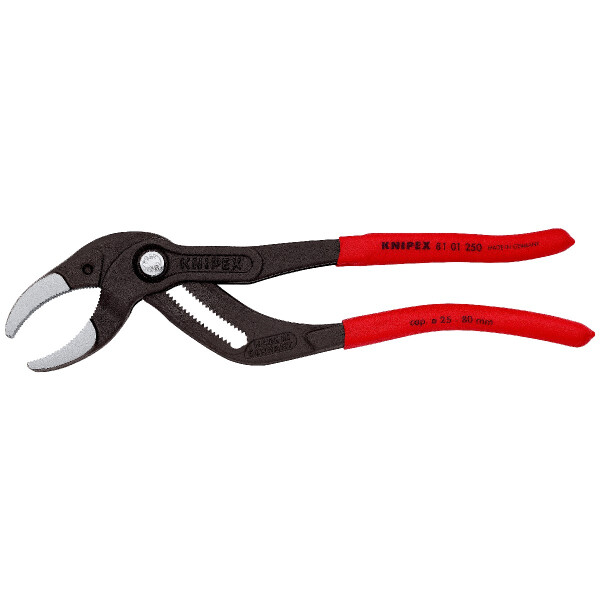 KNIPEX 81 01 250 Siphon- und Connectorenzange "SpeedGrip" mit rutschhemmendem Kunststoff überzogen schwarz atramentiert 250 mm