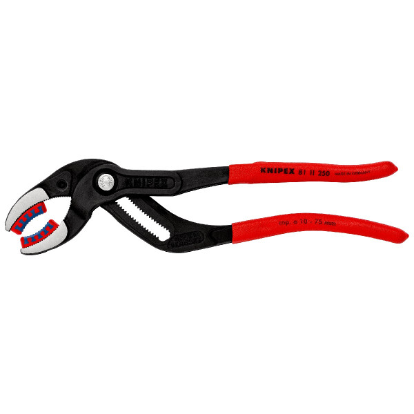KNIPEX 81 11 250 Siphon- und Connectorenzange "SpeedGrip" mit rutschhemmendem Kunststoff überzogen schwarz atramentiert 250 mm