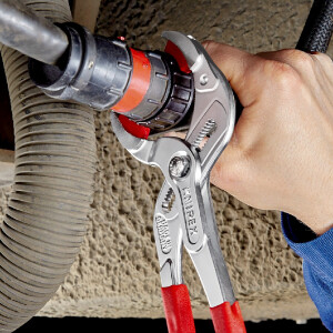 KNIPEX 81 13 250 Siphon- und Connectorenzange "SpeedGrip" mit rutschhemmendem Kunststoff überzogen verchromt 250 mm