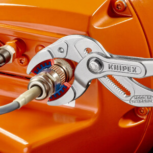 KNIPEX 81 13 250 Siphon- und Connectorenzange "SpeedGrip" mit rutschhemmendem Kunststoff überzogen verchromt 250 mm