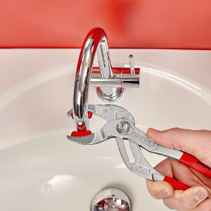 KNIPEX 81 13 250 Siphon- und Connectorenzange "SpeedGrip" mit rutschhemmendem Kunststoff überzogen verchromt 250 mm