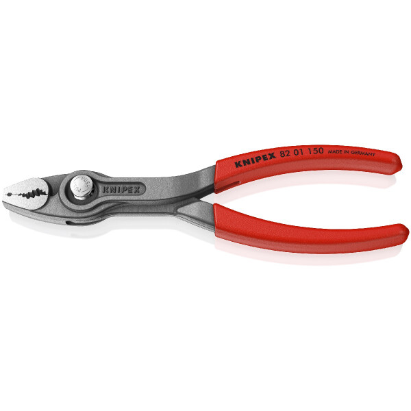 KNIPEX 82 01 150 SB TwinGrip Front- und Seitengreifzange mit rutschhemmendem Kunststoff überzogen grau atramentiert 150 mm
