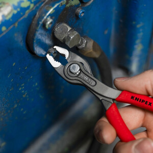 KNIPEX 82 01 150 TwinGrip Front- und Seitengreifzange mit rutschhemmendem Kunststoff überzogen grau atramentiert 150 mm