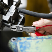 KNIPEX 82 01 150 TwinGrip Front- und Seitengreifzange mit rutschhemmendem Kunststoff überzogen grau atramentiert 150 mm