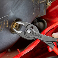 KNIPEX 82 01 200 SB TwinGrip Front- und Seitengreifzange mit rutschhemmendem Kunststoff überzogen grau atramentiert 200 mm