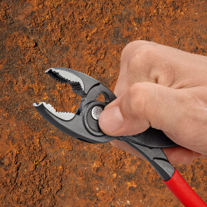 KNIPEX 82 01 200 TwinGrip Front- und Seitengreifzange mit rutschhemmendem Kunststoff überzogen grau atramentiert 200 mm