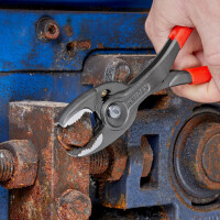 KNIPEX 82 01 200 TwinGrip Front- und Seitengreifzange mit rutschhemmendem Kunststoff überzogen grau atramentiert 200 mm