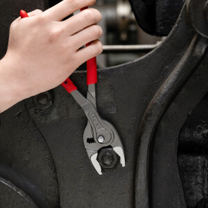 KNIPEX 82 01 250 TwinGrip Front- und Seitengreifzange mit rutschhemmendem Kunststoff überzogen grau atramentiert 250 mm
