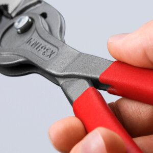 KNIPEX 82 01 250 TwinGrip Front- und Seitengreifzange mit rutschhemmendem Kunststoff überzogen grau atramentiert 250 mm