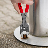 KNIPEX 82 01 250 TwinGrip Front- und Seitengreifzange mit rutschhemmendem Kunststoff überzogen grau atramentiert 250 mm