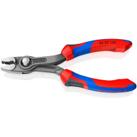 KNIPEX 82 02 150 SB TwinGrip Front- und Seitengreifzange mit Comfort-Griffen grau atramentiert 150 mm