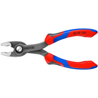 KNIPEX 82 02 150 SB TwinGrip Front- und Seitengreifzange mit Comfort-Griffen grau atramentiert 150 mm