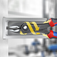 KNIPEX 82 02 150 TwinGrip Front- und Seitengreifzange mit Comfort-Griffen grau atramentiert 150 mm