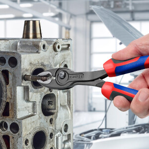 KNIPEX 82 02 200 SB TwinGrip Front- und Seitengreifzange mit Comfort-Griffen grau atramentiert 200 mm