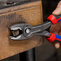 KNIPEX 82 02 200 SB TwinGrip Front- und Seitengreifzange mit Comfort-Griffen grau atramentiert 200 mm
