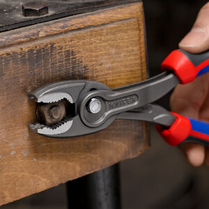 KNIPEX 82 02 200 TwinGrip Front- und Seitengreifzange mit Comfort-Griffen grau atramentiert 200 mm
