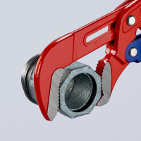 KNIPEX 83 60 015 Rohrzange S-Maul mit Schnelleinstellung rot pulverbeschichtet 420 mm