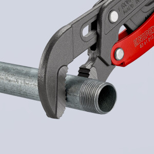 KNIPEX 83 61 010 Rohrzange S-Maul mit Schnelleinstellung mit Kunststoff überzogen grau pulverbeschichtet 330 mm
