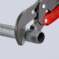 KNIPEX 83 61 010 Rohrzange S-Maul mit Schnelleinstellung mit Kunststoff überzogen grau pulverbeschichtet 330 mm