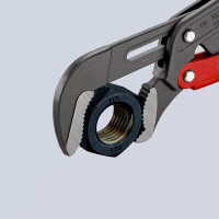 KNIPEX 83 61 015 Rohrzange S-Maul mit Schnelleinstellung mit Kunststoff überzogen grau pulverbeschichtet 420 mm