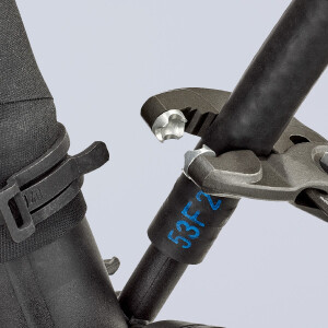 KNIPEX 85 51 180 A Federbandschellenzange mit rutschhemmendem Kunststoff überzogen grau atramentiert 180 mm