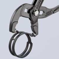 KNIPEX 85 51 180 A Federbandschellenzange mit rutschhemmendem Kunststoff überzogen grau atramentiert 180 mm