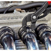 KNIPEX 85 51 180 C Schlauchschellenzange für Click-Schellen mit rutschhemmendem Kunststoff überzogen grau atramentiert 180 mm