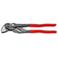KNIPEX 86 01 250 Zangenschlüssel Zange und Schraubenschlüssel in einem Werkzeug mit rutschhemmendem Kunststoff überzogen grau atramentiert 250 mm