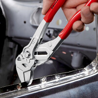 KNIPEX 86 03 150 Zangenschlüssel Zange und Schraubenschlüssel in einem Werkzeug mit Kunststoff überzogen verchromt 150 mm