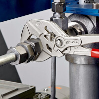 KNIPEX 86 03 150 Zangenschlüssel Zange und Schraubenschlüssel in einem Werkzeug mit Kunststoff überzogen verchromt 150 mm