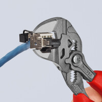 KNIPEX 86 03 250 SB Zangenschlüssel Zange und Schraubenschlüssel in einem Werkzeug mit Kunststoff überzogen verchromt
