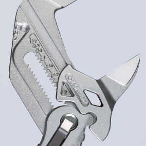 KNIPEX 86 03 250 Zangenschlüssel Zange und Schraubenschlüssel in einem Werkzeug mit Kunststoff überzogen verchromt 250 mm