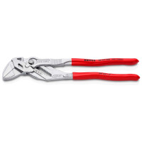 KNIPEX 86 03 250 Zangenschlüssel Zange und Schraubenschlüssel in einem Werkzeug mit Kunststoff überzogen verchromt 250 mm
