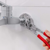 KNIPEX 86 03 250 Zangenschlüssel Zange und Schraubenschlüssel in einem Werkzeug mit Kunststoff überzogen verchromt 250 mm