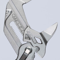 KNIPEX 86 03 250 Zangenschlüssel Zange und Schraubenschlüssel in einem Werkzeug mit Kunststoff überzogen verchromt 250 mm