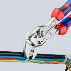 KNIPEX 86 05 150 SB Zangenschlüssel Zange und Schraubenschlüssel in einem Werkzeug mit Comfort-Griffen verchromt 150 mm