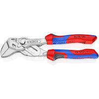 KNIPEX 86 05 150 SB Zangenschlüssel Zange und Schraubenschlüssel in einem Werkzeug mit Comfort-Griffen verchromt 150 mm