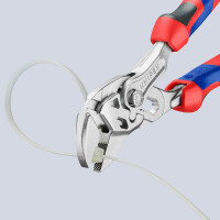 KNIPEX 86 05 150 SB Zangenschlüssel Zange und Schraubenschlüssel in einem Werkzeug mit Comfort-Griffen verchromt 150 mm