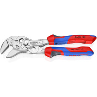 KNIPEX 86 05 150 SB Zangenschlüssel Zange und Schraubenschlüssel in einem Werkzeug mit Comfort-Griffen verchromt 150 mm