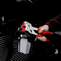 KNIPEX 86 05 250 Zangenschlüssel Zange und Schraubenschlüssel in einem Werkzeug mit Mehrkomponenten-Hüllen verchromt 250 mm