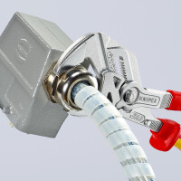 KNIPEX 86 06 250 SB Zangenschlüssel Zange und Schraubenschlüssel in einem Werkzeug isoliert mit Mehrkomponenten-Hüllen, VDE-geprüft verchromt 250 mm