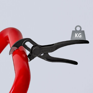 KNIPEX 87 00 100 BK Cobra® XS Rohr- und Wasserpumpenzange aufgeprägte, raue Oberfläche grau atramentiert 100 mm
