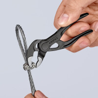 KNIPEX 87 00 100 BK Cobra® XS Rohr- und Wasserpumpenzange aufgeprägte, raue Oberfläche grau atramentiert 100 mm