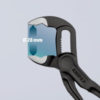 KNIPEX 87 00 100 Cobra® XS Wasserpumpenzange aufgeprägte, raue Oberfläche grau atramentiert 100 mm