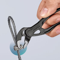 KNIPEX 87 00 100 Cobra® XS Wasserpumpenzange aufgeprägte, raue Oberfläche grau atramentiert 100 mm