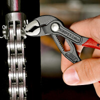 KNIPEX 87 01 125 SB Cobra® Hightech-Wasserpumpenzange mit rutschhemmendem Kunststoff überzogen grau atramentiert 125 mm