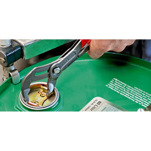 KNIPEX 87 01 250 SB Cobra® Hightech-Wasserpumpenzange mit rutschhemmendem Kunststoff überzogen grau atramentiert 250 mm