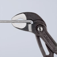 KNIPEX 87 01 300 SB Cobra® Hightech-Wasserpumpenzange mit rutschhemmendem Kunststoff überzogen grau atramentiert 300 mm