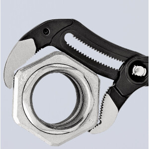KNIPEX 87 01 400 SB Cobra® XL Rohr- und Wasserpumpenzange mit rutschhemmendem Kunststoff überzogen grau atramentiert 400 mm