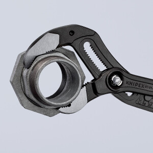 KNIPEX 87 01 400 SB Cobra® XL Rohr- und Wasserpumpenzange mit rutschhemmendem Kunststoff überzogen grau atramentiert 400 mm
